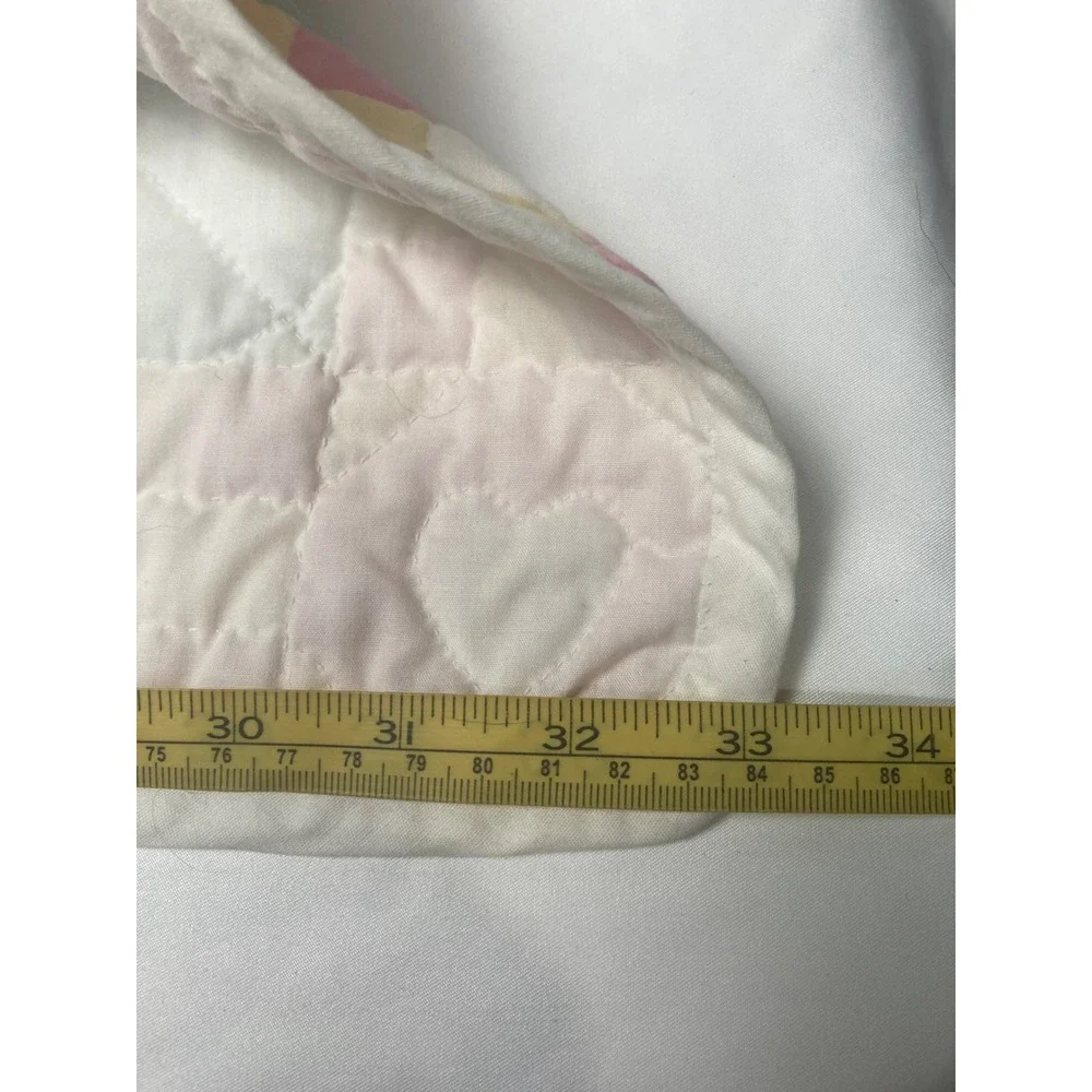 Vintage Hand Quilted Nursery Quilt Clown &‎ Animals Pastel Crib Wall Hanging